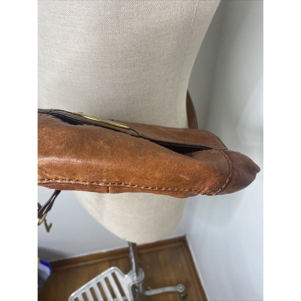 FOSSIL Brown Leather Crossbody Shoulder Bag Purse Handbag - Picture 9 of 9